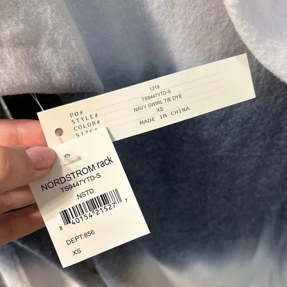 Theo & Spence Blue/White Ombré hoodie - Picture 3 of 4